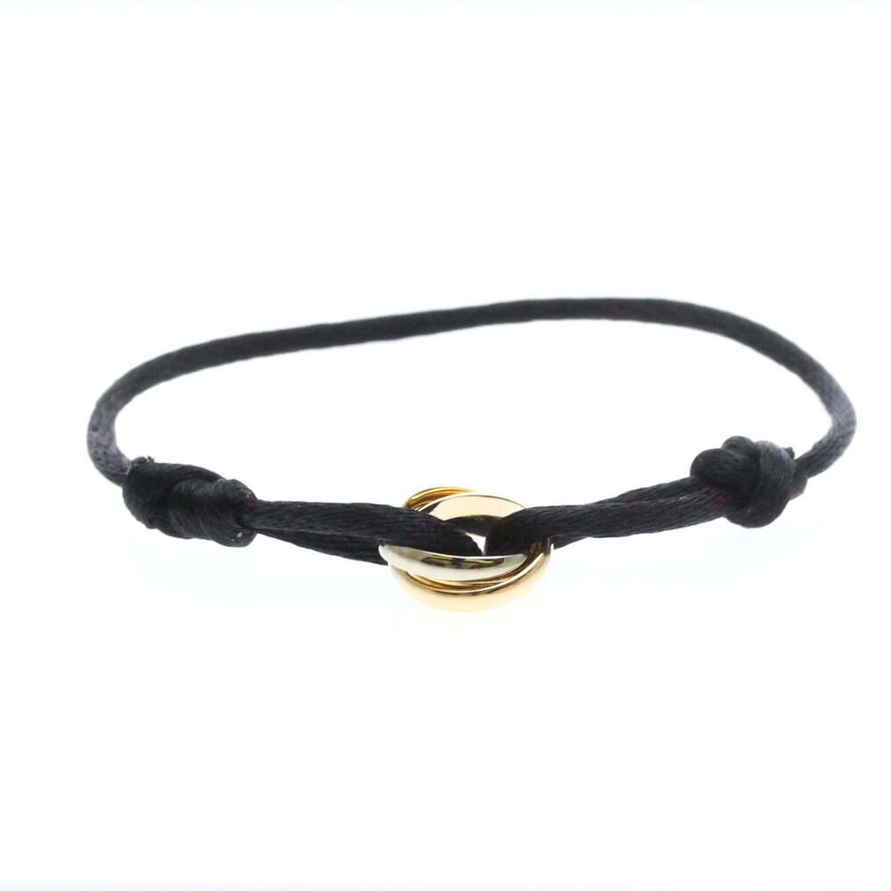 Cartier Trinity On Cord Silk Cord with 18K Tricolor Gold